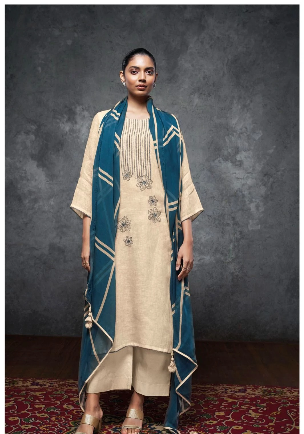 Vardan Ethnic Shurooq Pure Heavy Linen Cotton Wholesale Fancy Salwar Suit Catalog — Wholesale Salwar Suits, MPA wholesale from Surat - Gallery Image 2
